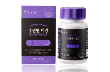 수면엔 미강 미강주정추출물 건강기능식품 60정 제품 사진